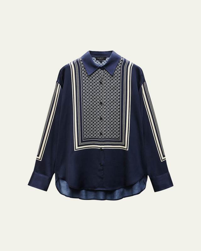 Jessica Printed Long-Sleeve Shirt